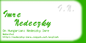 imre nedeczky business card